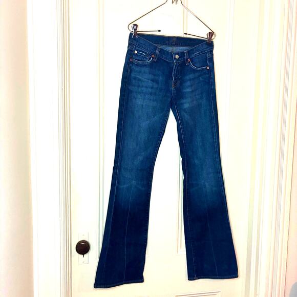 7 for All Mankind Jeans Size 26 Bootcut Blue Denim Style U07508OU-080U - Picture 1 of 6